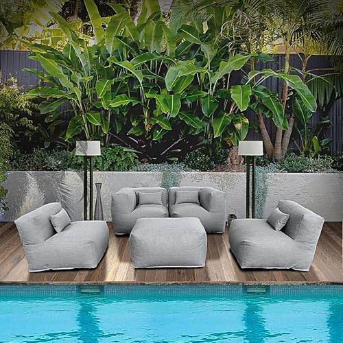 Dineli ANNYH Patio Garden Sectional Conversation Set Outdoor Modular Sofa
