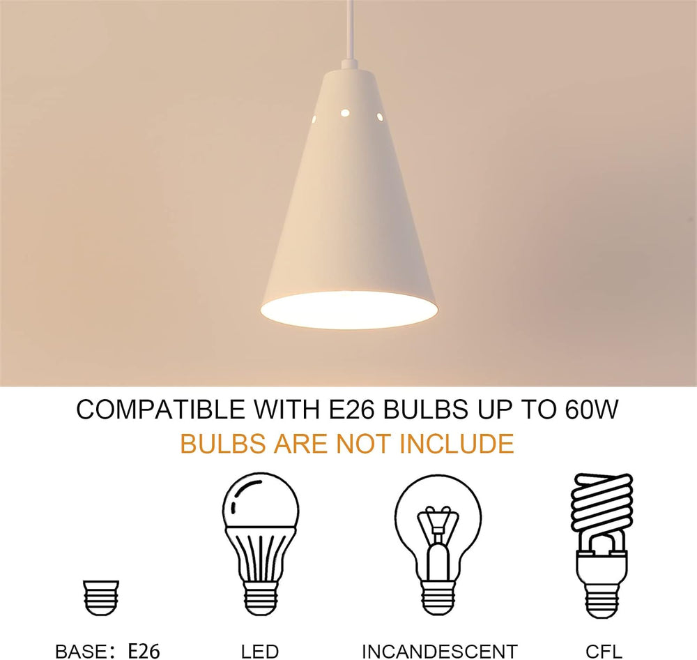 Dijiahua White Pendant Lights Kitchen Island,Dining Room Light Fixtures Over ...