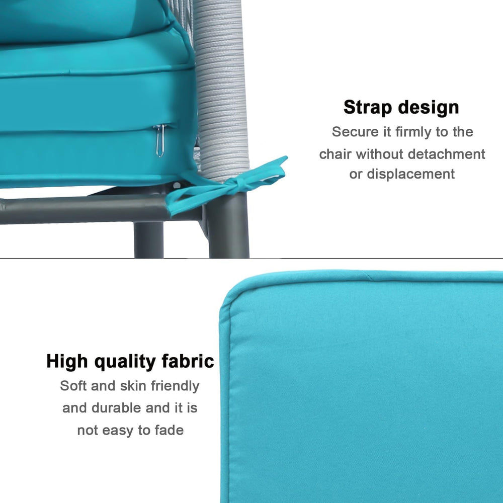 Outdoor Cushion Covers 4 Pack Waterproof&Fade Resistant Zipper Patio Furn...