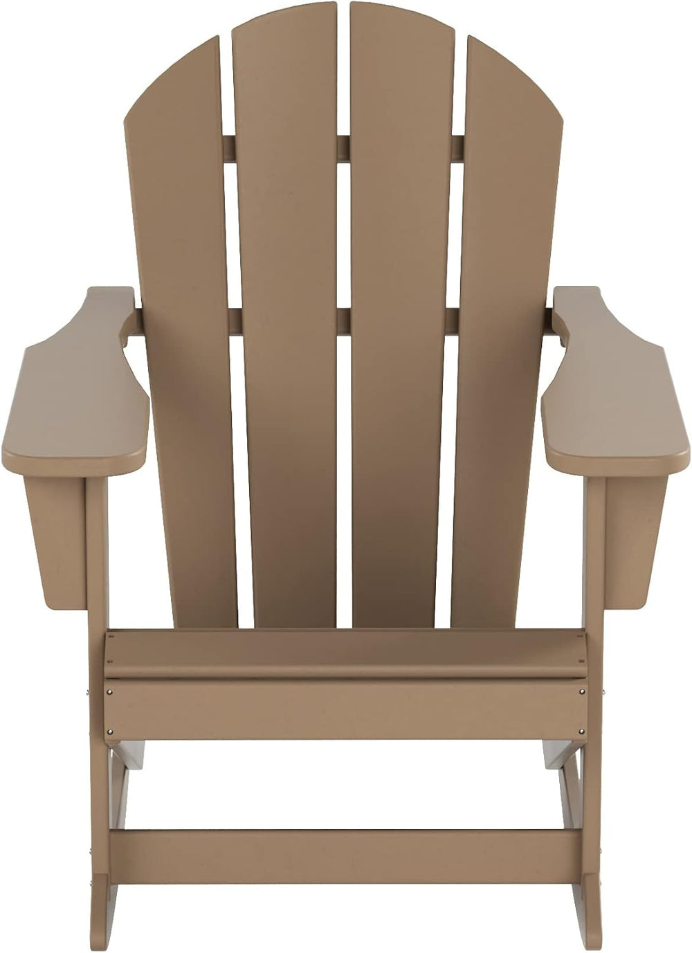 HDPE Laguna Outdoor Rocking Poly Adirondack Chair, Weathered Wood