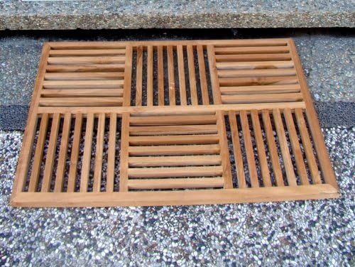New Grade A Teak Wood 36"x24.5" Basket Weave Door/Shower/Spa/Bath F...