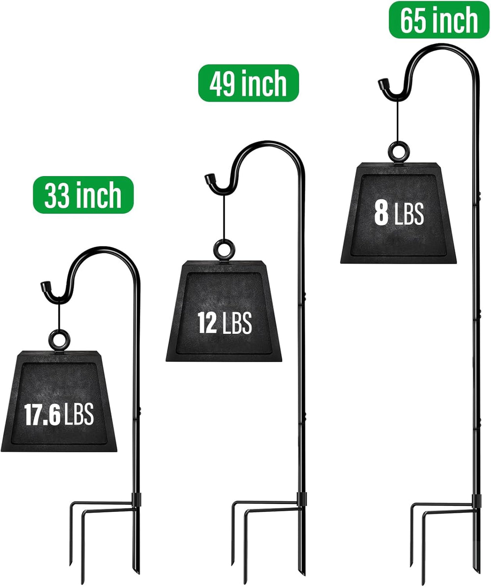 GOFORWILD 65 Inch 8 Pack Shepherd Hook for Garden Decor
