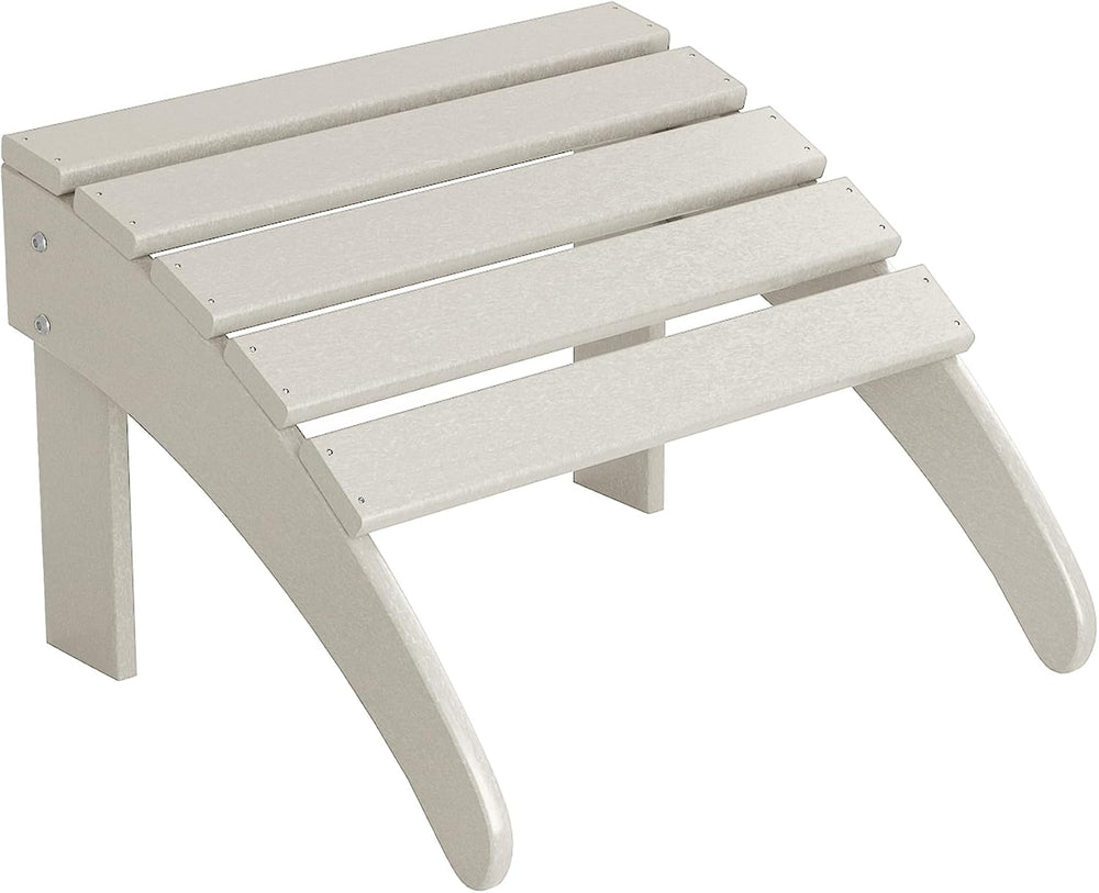 WO Home Furniture HDPE Folding Adirondack Ottoman, Sand