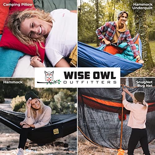 Wise Owl Outfitters Camping Hammock – up to 500lbs Portable Hammock with Tree...