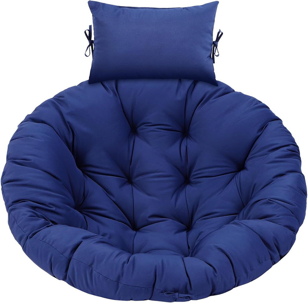 Tudomro Navy Blue Egg Chair Cushion Hanging Basket Chair Replacement 45x45 Ha...