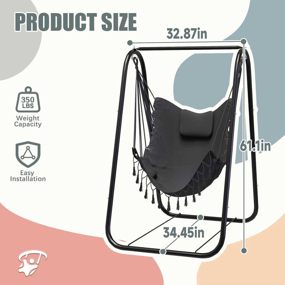 G TALECO GEAR Hammock Chair with Stand, Heavy Duty A-Frame