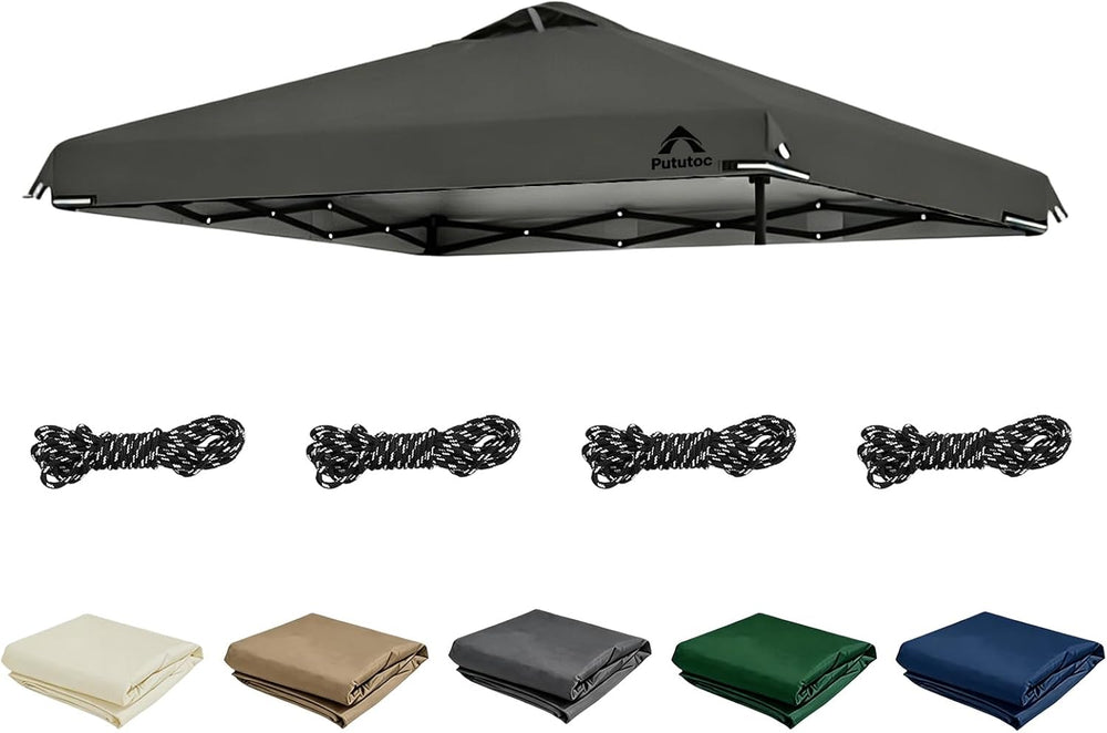 10x10ft Canopy Replacement Top Cover with Air Vent, UV Protected & Waterp...