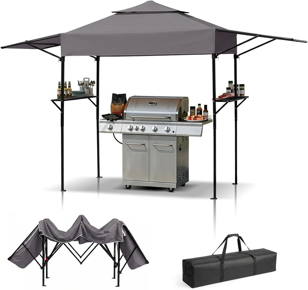 Outvita Grill Canopy for Outdoor BBQ, 80 * 40in Portable Folding Frame