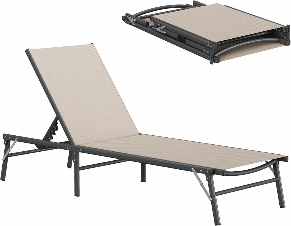 Amopatio Outdoor Lounge Chairs Poolside Chaise Lounge for Patio