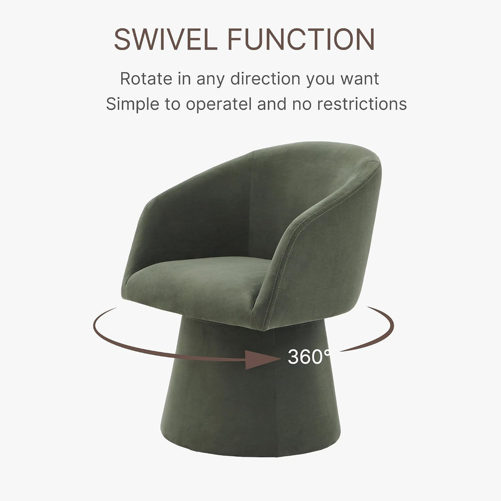 KISLOT Swivel Dining Chairs Modern Accent Armchair Side Deskchair for Diningr...