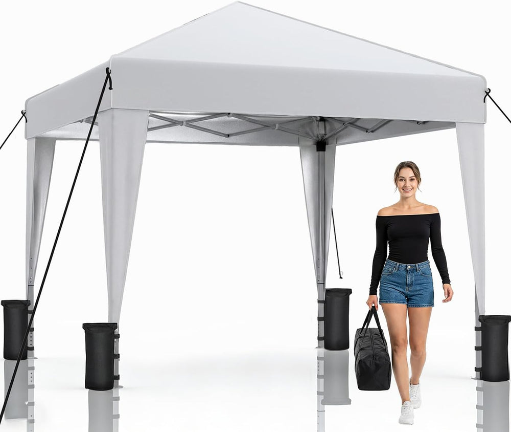 SANWAY 10x10 Pop up Canopy Tent, One-Button, Outdoor Instant Canopy Protable ...
