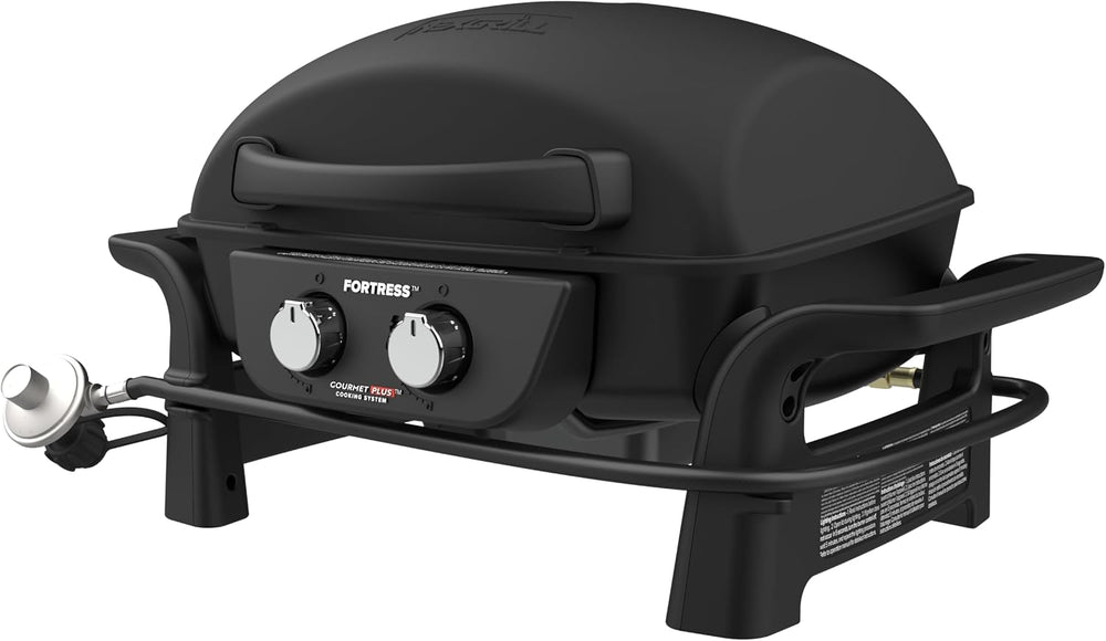 Nexgrill Tabletop 2 Burner Gas Grill & Griddle Combo, 2-in-1 with Handles
