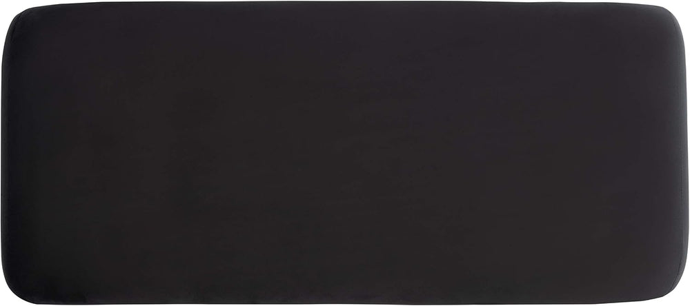 SAFAVIEH Furniture - Tenko Bench - Black - Solid Wood - Modern Shearling Desi...