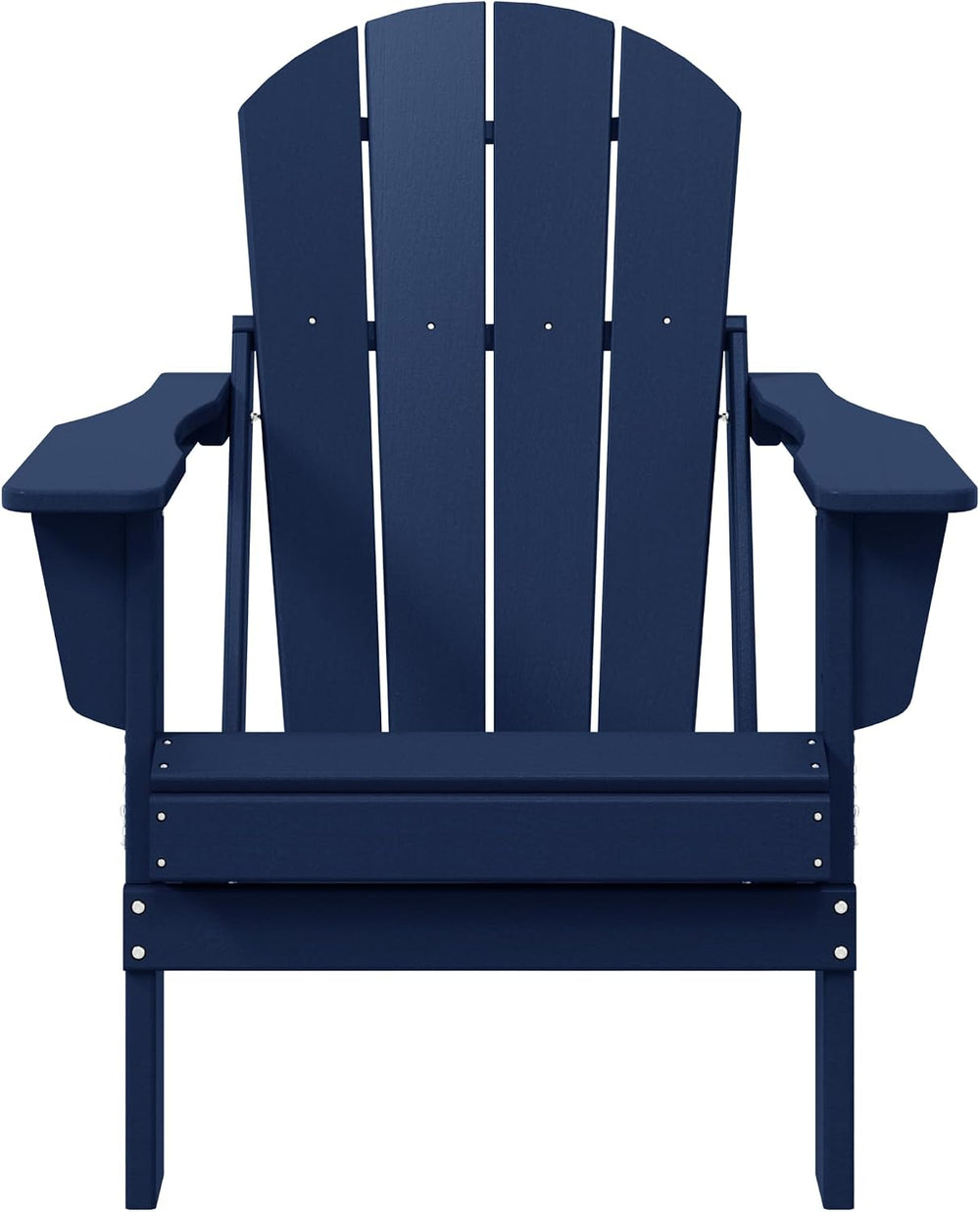 WestinTrends Malibu Outdoor Patio HDPE Folding Adirondack Chair, Navy Blue
