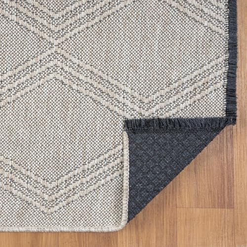 LUXE WEAVERS Modern Farmhouse Washable Area Rug Beige 9x12