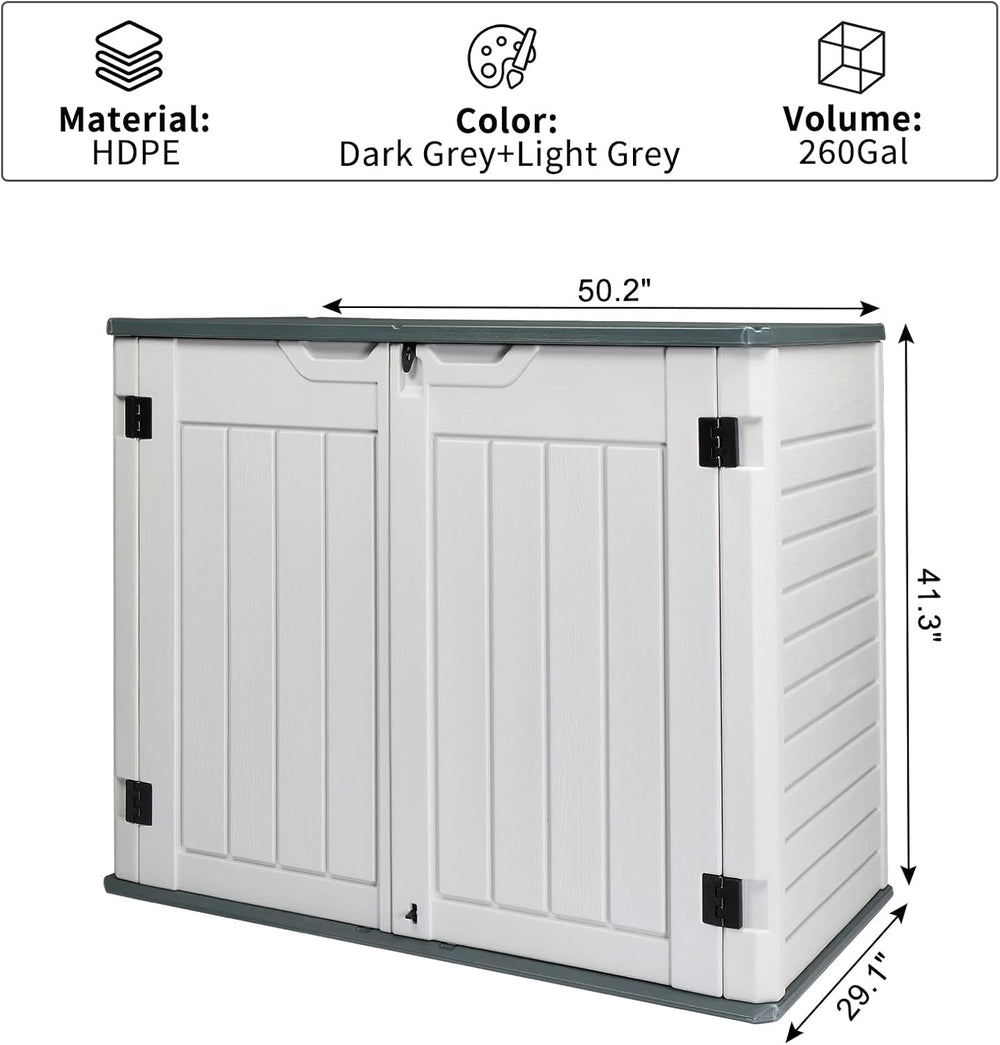 VINGLI Upgraded 260 Gallon Outdoor Storage Box