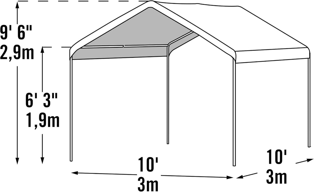 ShelterLogic 10' x 10' MaxAP Canopy Series Compact Outdoor Easy to As...