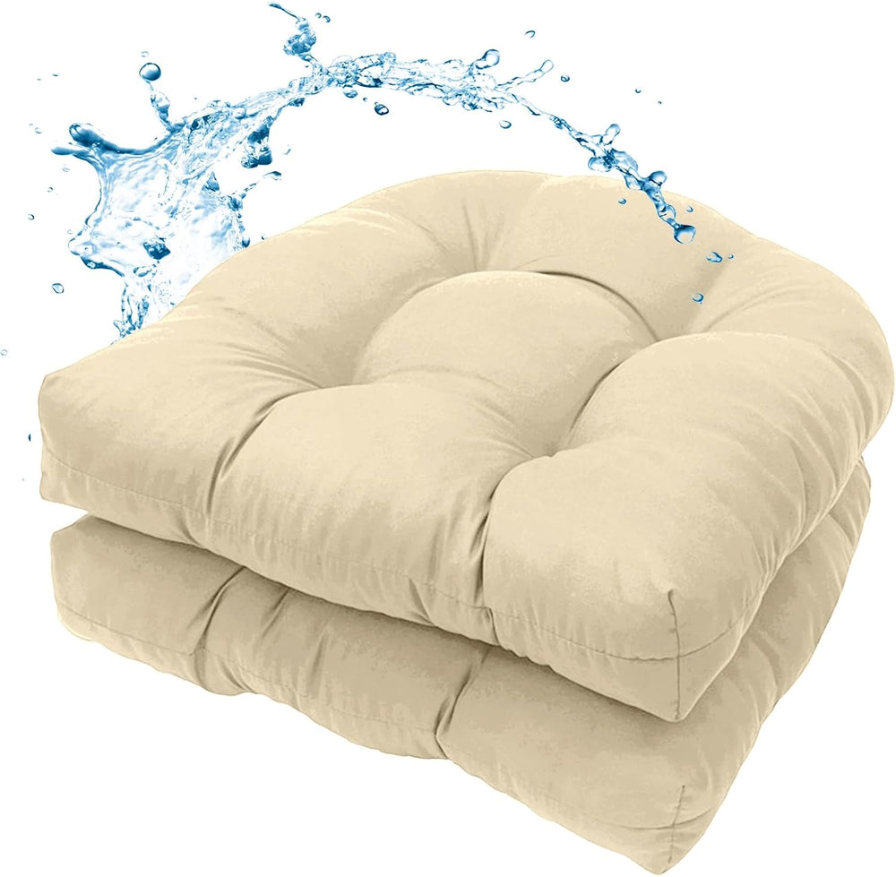 MTMR 2Pcs Outdoor Chair Cushions, Patio Furniture Seat Pads, Waterproof
