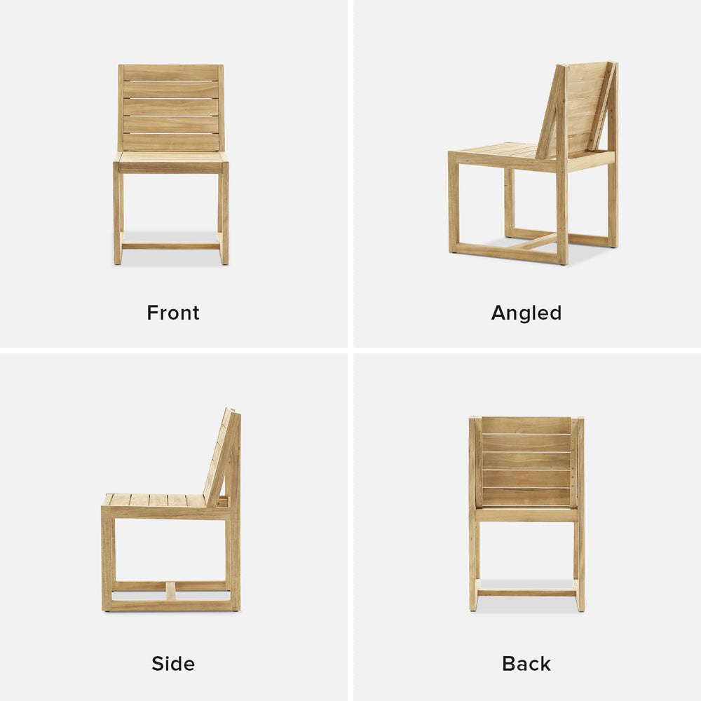 mopio Bruno Outdoor Chair, Solid Acacia Wood Patio Chairs for Indoor Outdoor ...