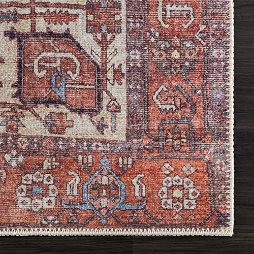 Bloom Rugs Washable Non-Slip 10x14 Rug - Red/Orange/Beige Traditional Orienta...