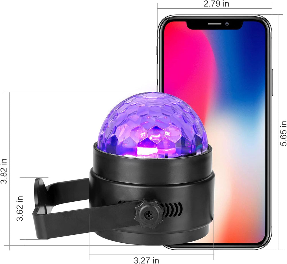 Litake UV Black Lights for Glow Party, 6W LED Disco Ball Strobe Lights for Da...