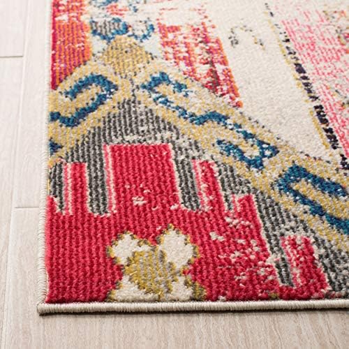 SAFAVIEH Madison Collection Area Rug - 10' x 14', Grey & Orange, ...