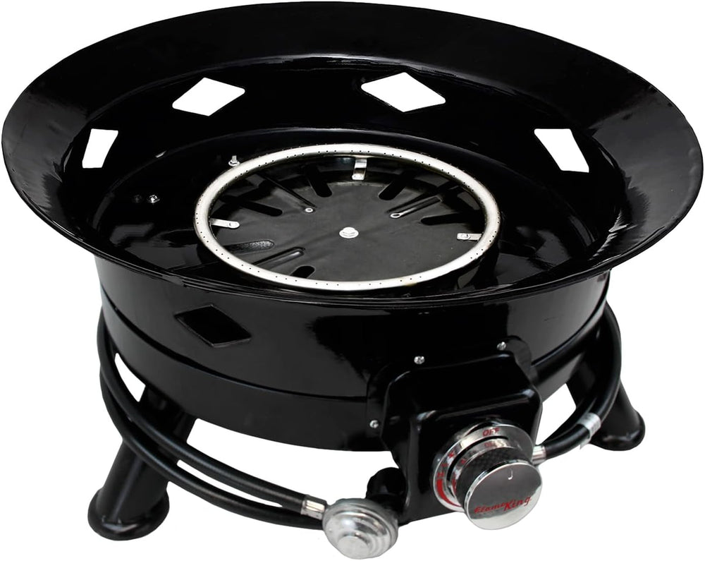 Flame King Smokeless Propane Fire Pit, 24-inch Portable Firebowl, 58K BTU wit...