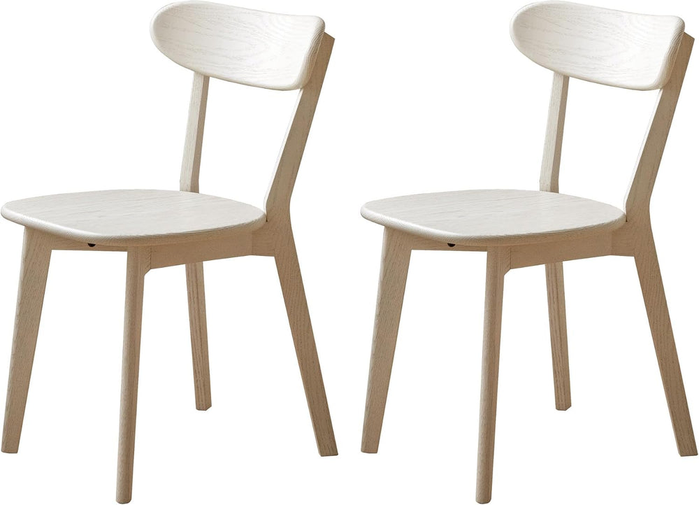 YESWOOD Oak Dining Chairs Set of 2, 100% Solid Wood Kitchen Chairs with Curve...