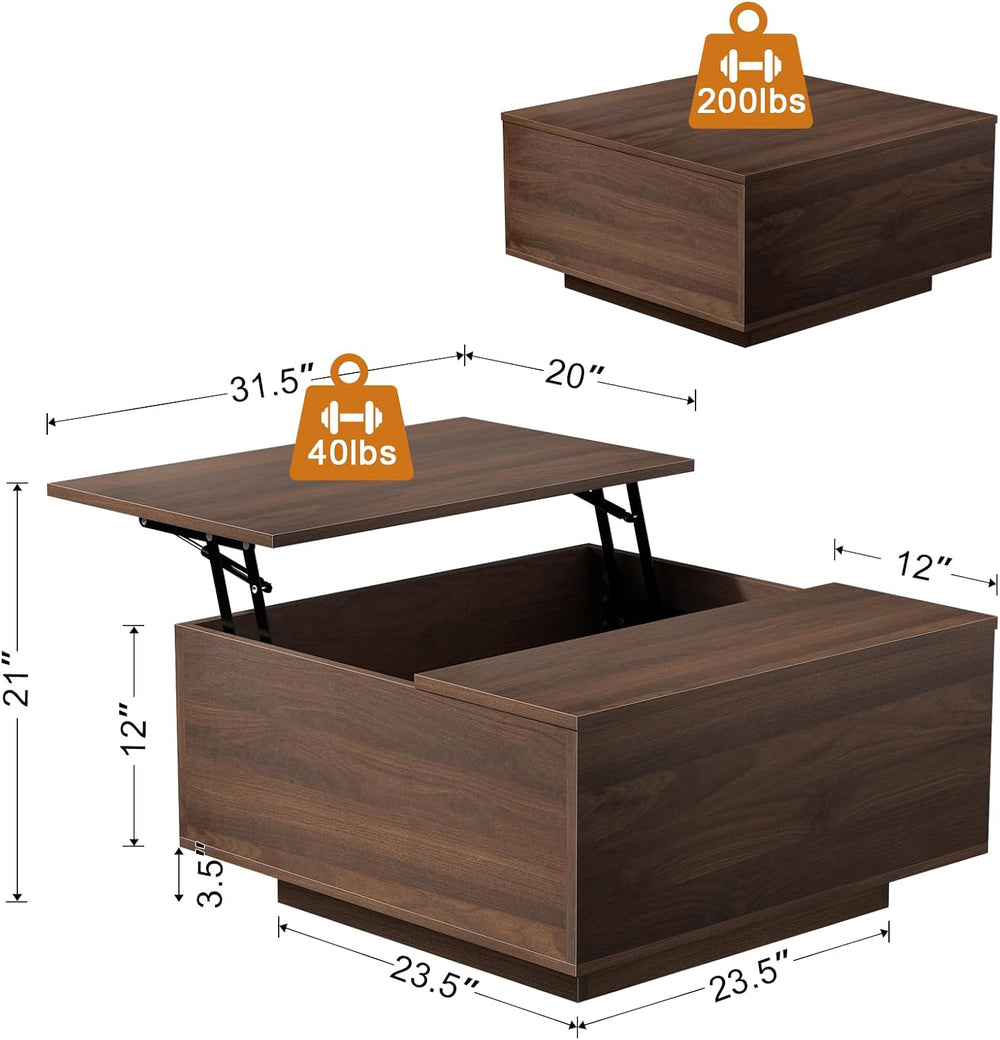 FABATO 31.5'' Lift Top Coffee Table Wood Center Table with Storage, W...