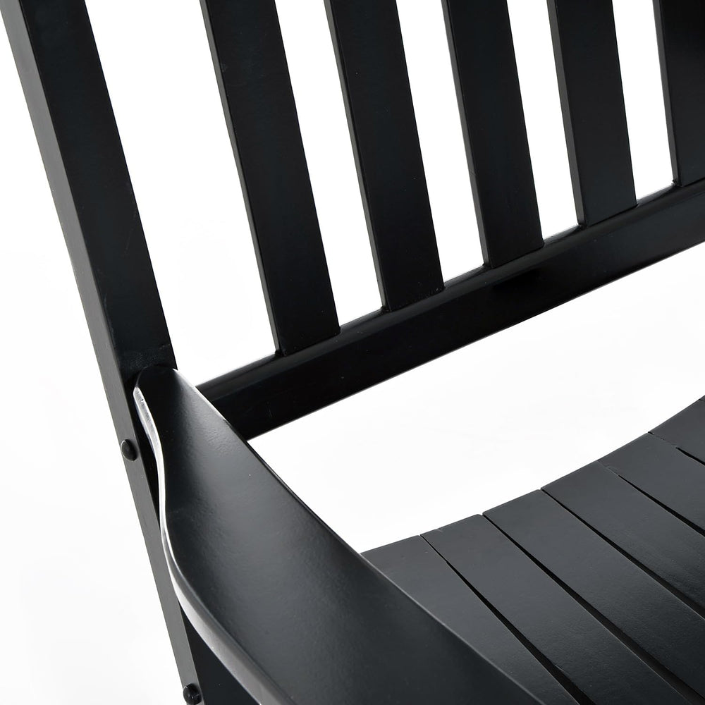 Outsunny Outdoor Rocking Chair High Density Wooden Rockers Black