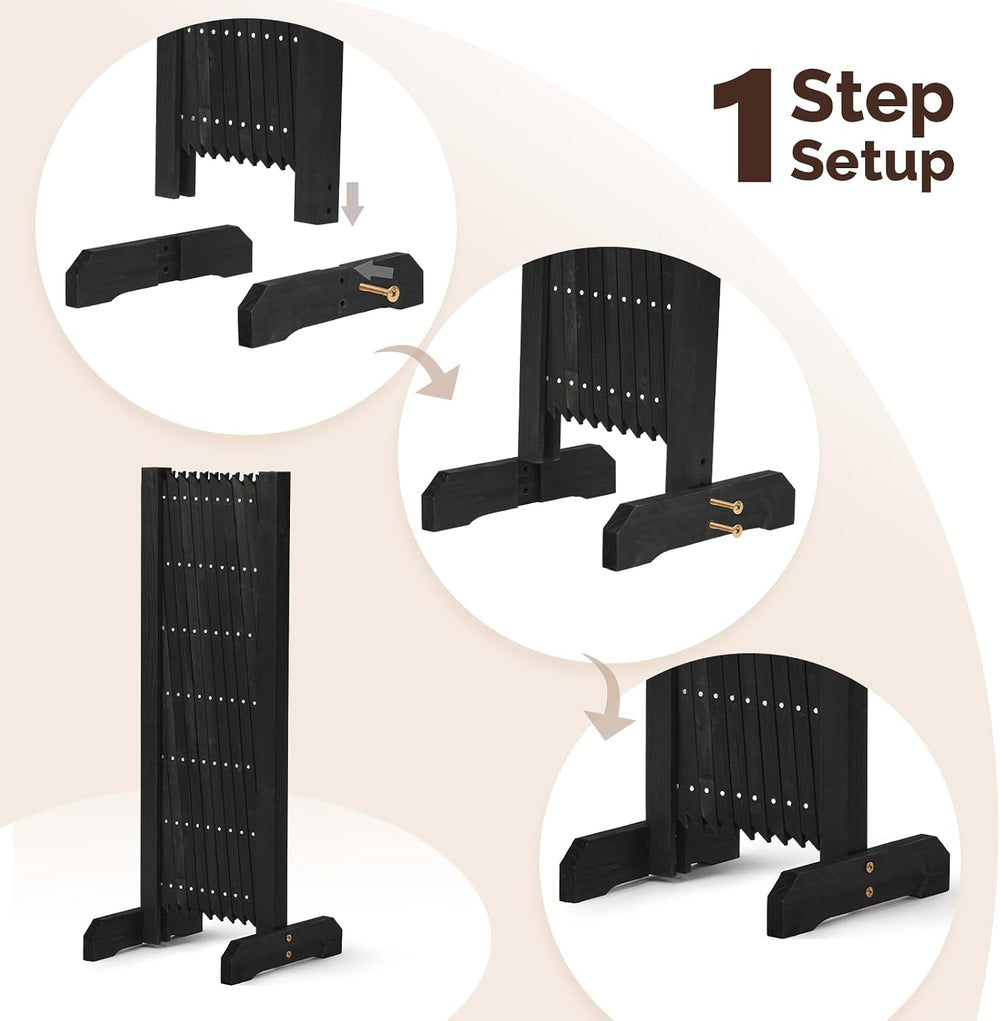 VINGLI 2 Packs Expandable Garden Fence, 27.55in Freestanding Lattice Fence, S...