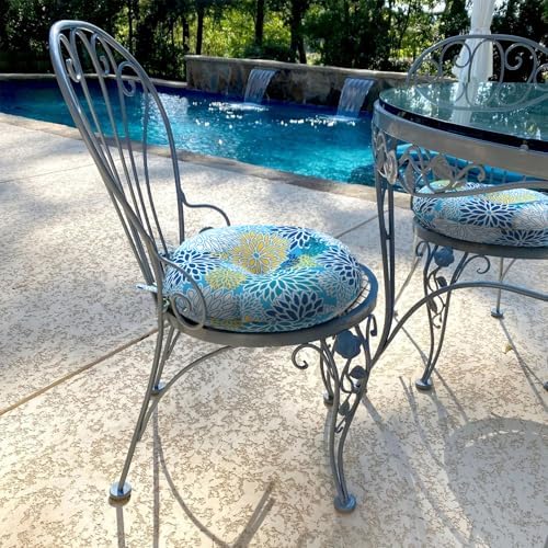 LVTXIII Outdoor Bistro Chair Cushions, 15"x15"x4" Round Patio ...