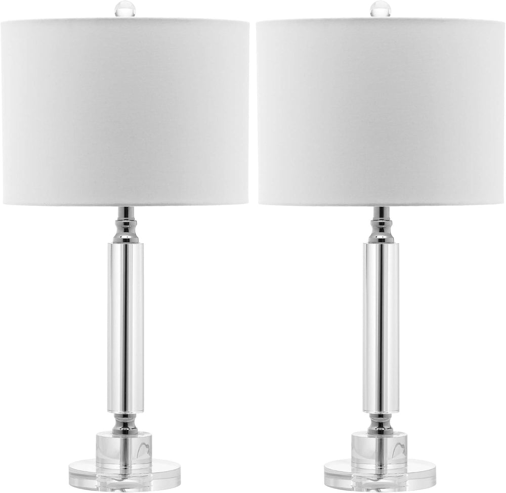 SAFAVIEH Lighting Collection Deco Modern Crystal Column 25-inch Bedroom Livin...