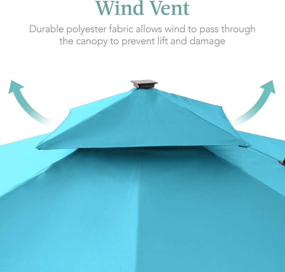 Best Choice Products 10x10ft Cantilever Patio Umbrella w/Base Included, Solar...