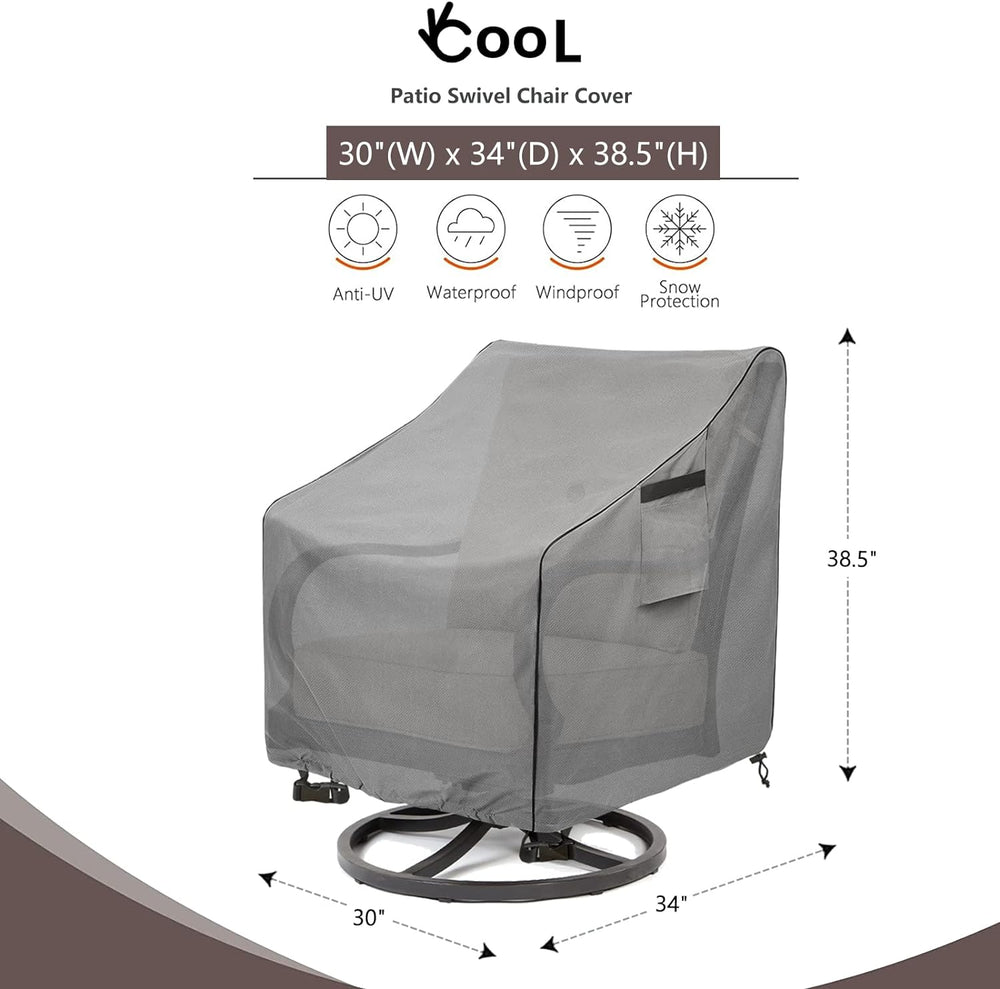 Okcool Patio Chair Covers,Heavy Duty 600D Outdoor Furniture Covers Fits up to...