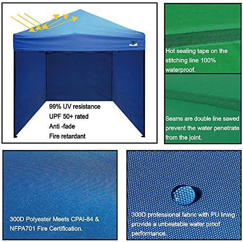 10'x10' Pop Up Canopy Tent Commercial Instant Shelter, with 4 Removab...