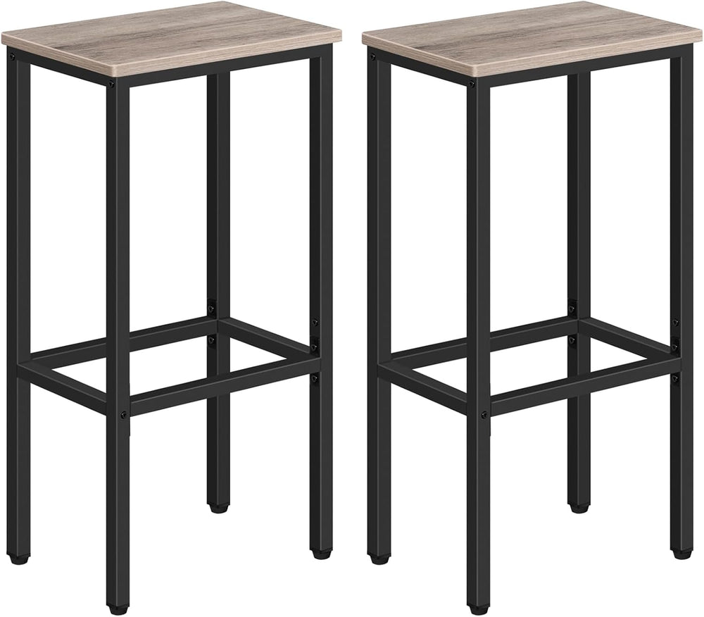 MAHANCRIS Set of 2 Bar Stools, 29.5" Tall Counter Bar Stools, Kitchen Br...