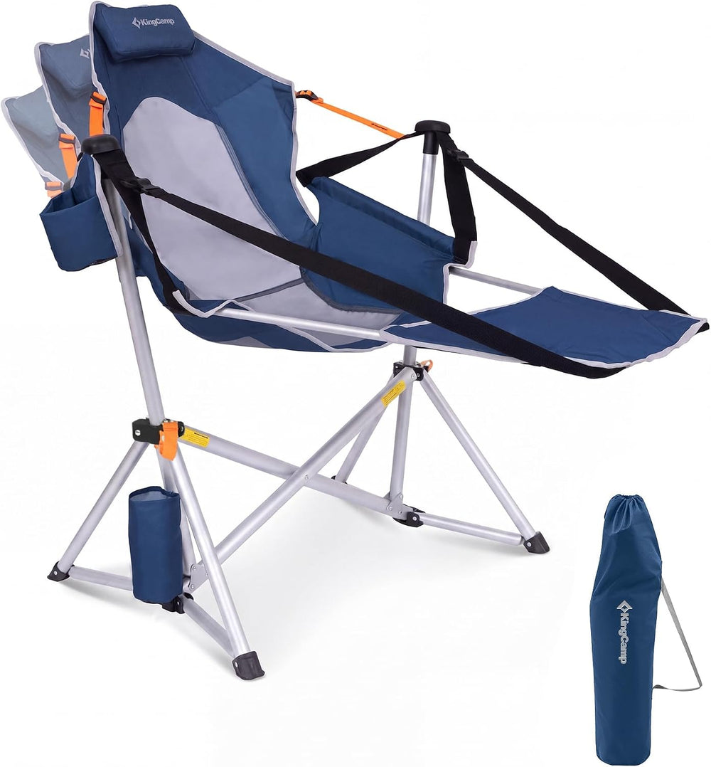 KingCamp Hammock Camping Chair with Footrest & Breathable Mesh Back 400 lbs