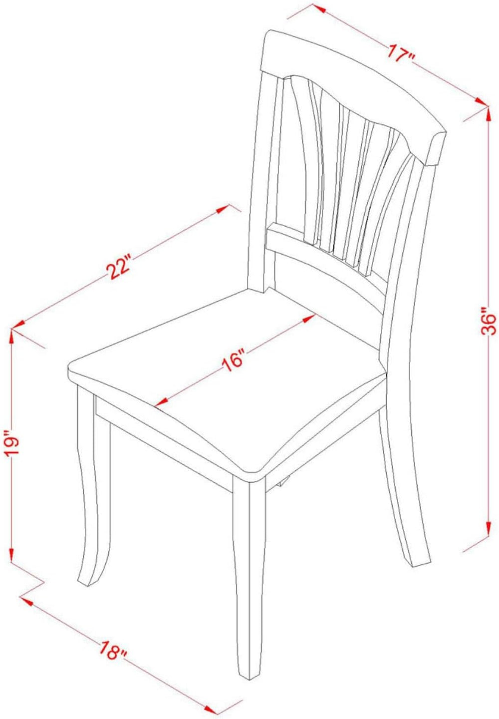 East West Furniture PSAV7-SBR-C 7 Piece Modern Dining Table Set Consist of a ...