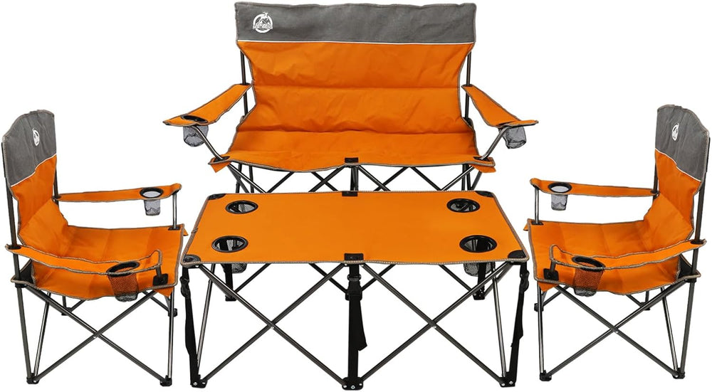 Northroad Folding Camping Chair Set of 4, Portable Collapsible Conversation S...