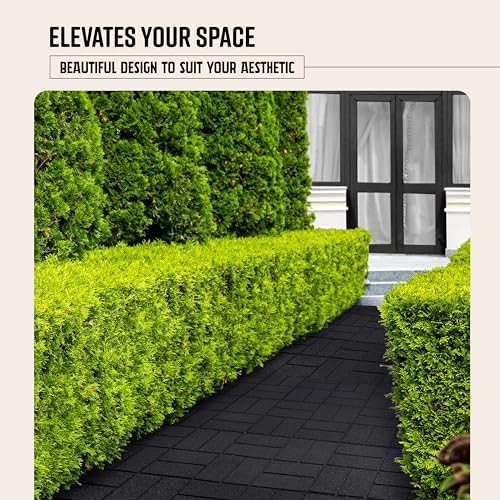 Playsafer Brick Rubber Interlocking Tiles | 16 X 16 | Easy Install for Indoor...