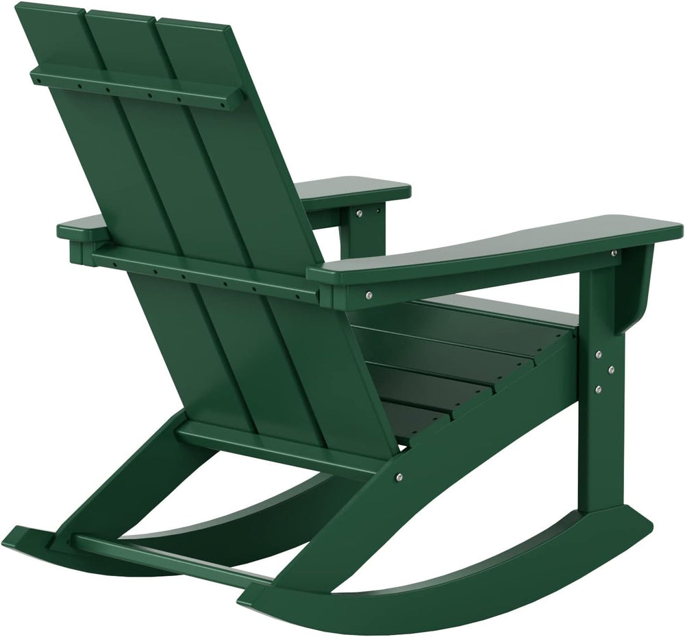 WestinTrends Ashore Patio Rocking Chairs Set of 4, All Weather Poly Lumber Pl...