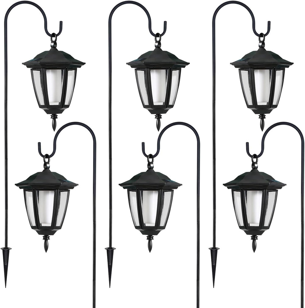 Dynaming 6 Pack Solar Halloween Flame Hanging Lights Outdoor, Flickering Flam...