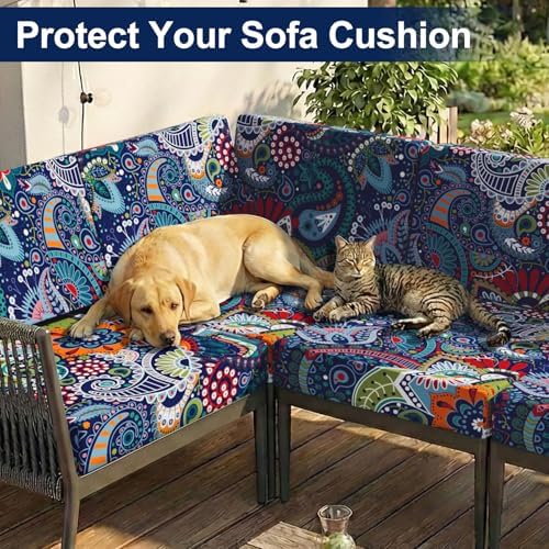 Smiry Waterproof Patio Cushion Covers, Stretch Outdoor Furniture Covers