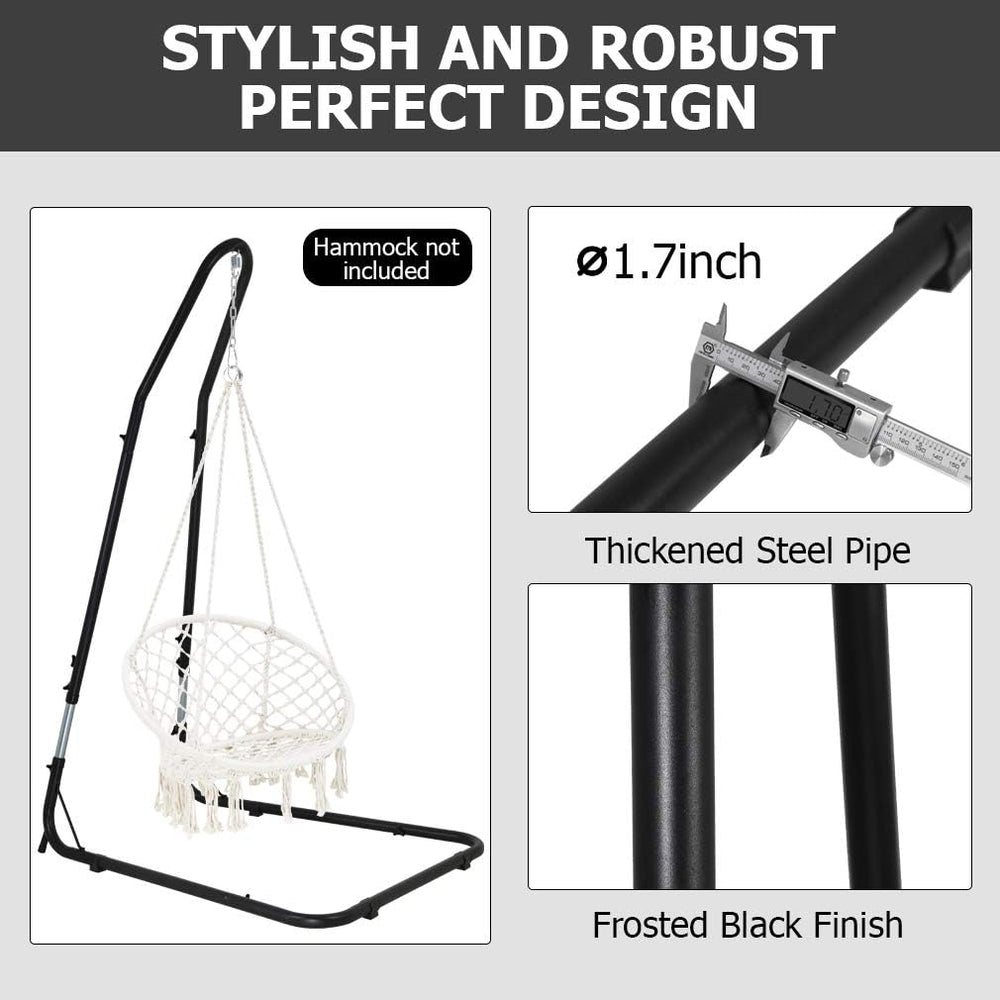 FDW Adjustable Hammock Chair Stand Hammock Stand Only Hanging Chair Stand Swi...