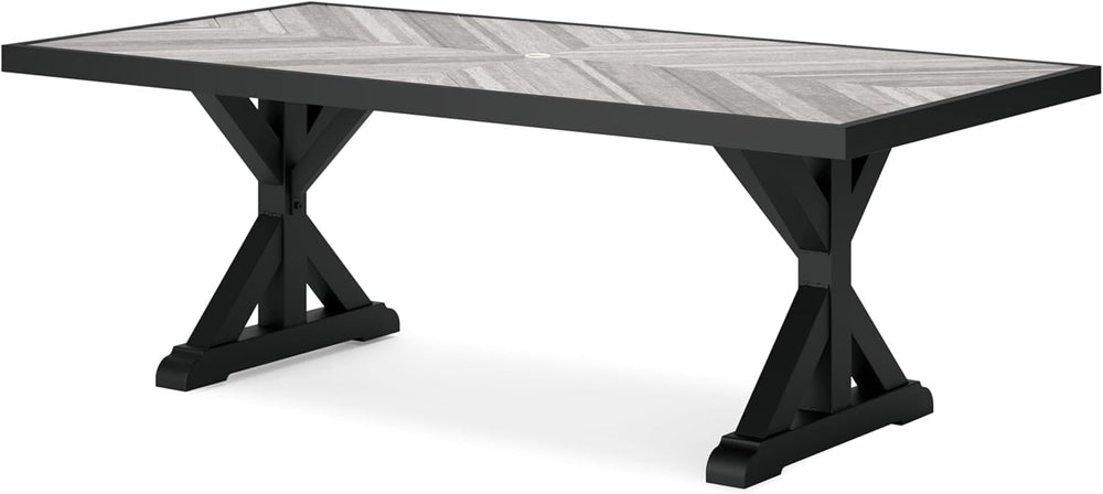 Signature Design by Ashley Beachcroft Outdoor Dining Table, Rust-Resistant Fa...