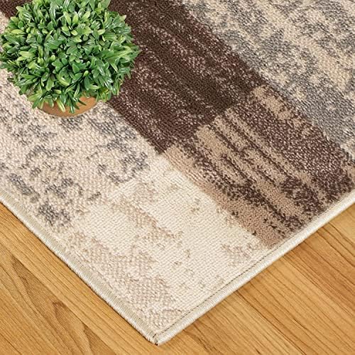 SUPERIOR Rockwood Modern Geometric Indoor Area Rug, 9'x12', Slate