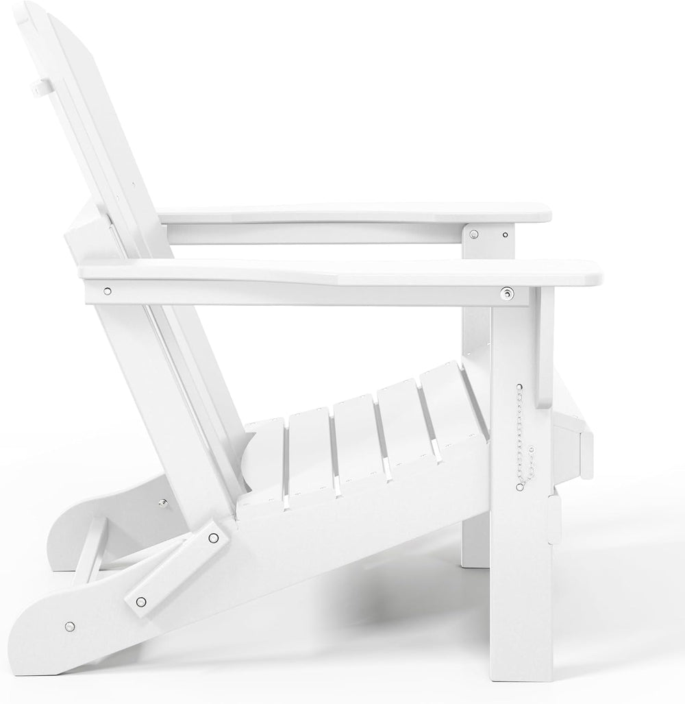 WO Home Furniture Laguna Folding Adirondack Chairs Set of 2, HDPE Patio Chair...