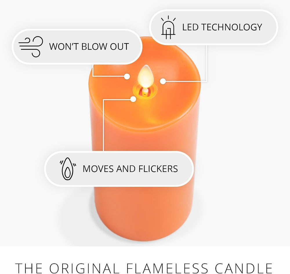 Luminara Flickering Flameless LED Candle, Battery Operated with Timer Functio...