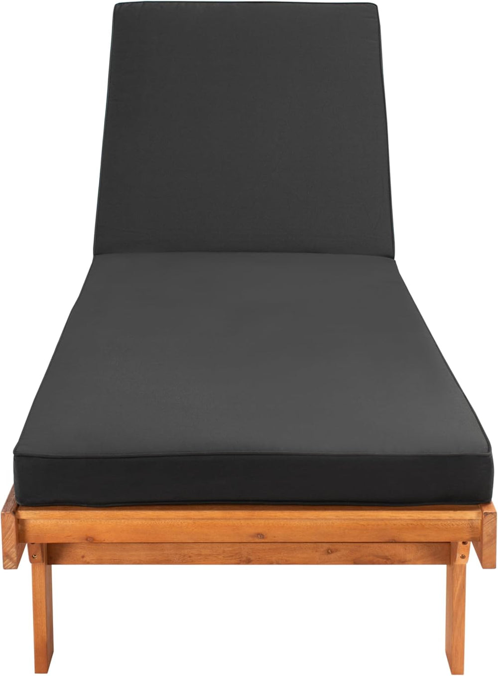 SAFAVIEH Outdoor Newport Chaise Lounge Chair, Natural & Black PAT7022X